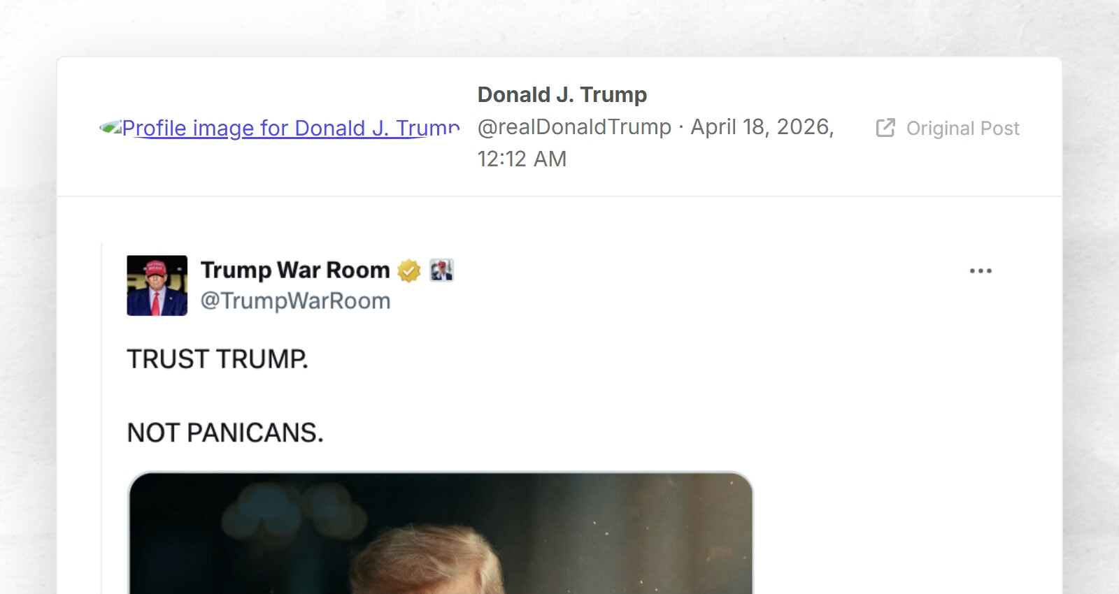 Donald J. Trump: "" - Trump's Truth